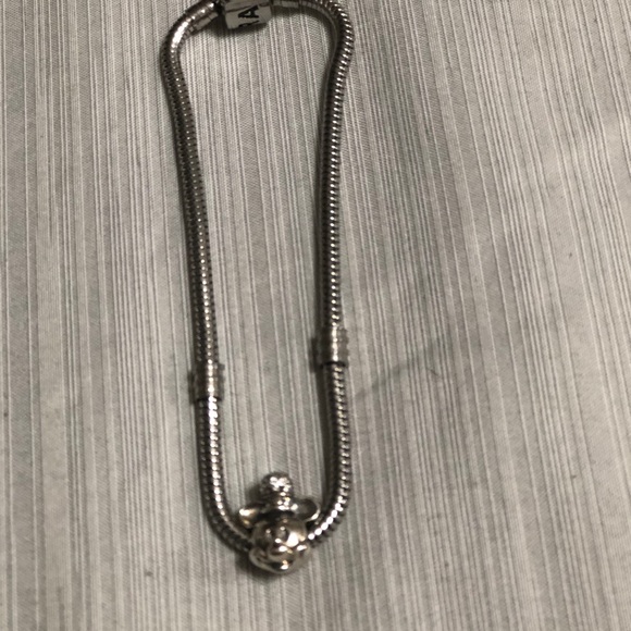 Pandora Snake bracelet with charm - Picture 2 of 2